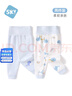 舒贝怡2件装婴儿高腰裤儿童护肚裤子保暖宝宝睡裤男女童装春秋裤蓝90 实拍图