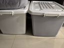 清野の木 衣物收纳箱特大号塑料整理箱110L灰色 1个装 带轮 实拍图