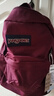 JANSPORT杰斯伯书包轻便双肩包男女旅行包简约背包电脑包学生校园 4QUE04S深紫酒红-侧袋+隔层 实拍图