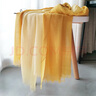 慕舒婷薄款围巾女士长款棉麻围巾吊染竹节棉纱巾防晒披肩文艺纯色大丝巾 淡黄拼姜黄 190*90cm 实拍图