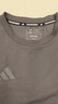阿迪达斯短袖男2025运动健身户外亲肤透气轻薄速干T恤衫 深灰/浅灰 L 实拍图