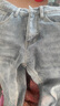 真维斯（Jeanswest）王一博代言牛仔裤男秋冬新款天丝舒适修身直筒高端潮牌休闲裤子男 蓝灰【加绒保暖】 28 码(2尺1) 【建议90-100斤】 实拍图