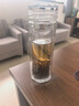 水宜生玻璃杯双层水杯男泡茶高档商务弱碱养生办公水晶杯透明防烫微保温 【380ml】礼盒装 实拍图