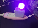 【月销20万单】usb小夜灯超亮护眼家用卧室宿舍睡眠床头灯泡 USB直插小夜灯（紫光）-1个 实拍图
