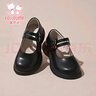 富罗迷女童皮鞋儿童公主鞋方口单鞋时尚校园演出鞋 黑色 （哑光款） 37 实拍图