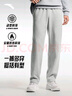 安踏运动裤男秋冬季卫裤长裤直筒健身加绒保暖舒适休闲针织裤男士裤子 【直筒拉链口袋-冬季加绒款】-2灰 L 实拍图