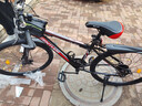 EG7山地自行车成人学生变速越野单车双减震赛车26寸青少年男女 辐条【加厚防滑轮-更安全】黑红 26寸21速【适合：160-180CM】 实拍图