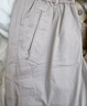 优衣库女装休闲廓形长裤/系腰带弯刀镰刀裤子481028 481028/02浅灰色 L 实拍图
