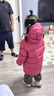 保姆鹅  【风墙】儿童羽绒服宝宝中长款护脸加厚外套保暖童装[NG2664] 石榴粉 110 实拍图