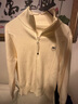 朵以2025冬季新款韩系休闲甜美正肩显瘦拉链毛衣上衣短款针织外套 香草白 L 实拍图