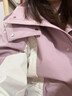 森马（Semir）[陈都灵同款]四防外套女中长款宽松撞色防护夹克秋装通勤户外上衣 紫白色调00471 【明星同款外套】 L 【宽松版，建议拍小一码】 实拍图
