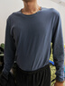 真维斯日系长袖T恤男220g重磅纯棉男士打底衫男生宽松大码纯色内搭 实拍图
