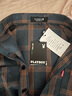 花花公子（PLAYBOY）长袖衬衫男宽松秋冬季潮流格子衬衫男士休闲衬衣外套 黄色 XL 实拍图