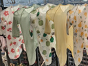 童泰（TONGTAI）婴儿连体衣夏纯棉衣服初生宝宝蝴蝶哈衣爬服提花黄色66cm 实拍图