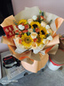 爱里鲜花同城速递鲜花巨型花束玫瑰花束生日约会鲜花送女友送女士礼物 向日葵香槟玫瑰配桔梗橙芭比混搭大花束 实拍图
