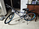 美昱 自行车山地车男女成人学生变速越野赛车通勤车公路单车 彩圈-豪华版白蓝辐条轮 26寸21速(建议身高155-180cm) 实拍图
