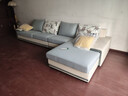 全友家居现代简约风L型布艺沙发家用客厅科技布转角沙发家具政府补贴 [热卖]水蓝|布皮沙发|面料可拆洗|左妃位新 多人位 3.67m 实拍图
