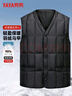 鸭鸭（YAYA）V领羽绒马甲男士中老年冬季短款内穿马夹坎肩保暖背心打底爸爸装 实拍图