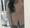 雪中飞羽绒内胆女轻薄羽绒服女短款新款冬季内搭修身时尚羽绒服外 浅粉 M (160) 实拍图