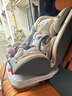 贝倍适（BAYBETSS）儿童安全座椅汽车用0-4-12岁宝宝360度旋转婴儿车载坐椅ISOFIX 米灰色【遮阳棚+上拉带+侧保护】 实拍图
