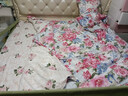 富安娜家纺床上四件套纯棉100%全棉床品床单被套双人加大套件230*229cm家居馆 实拍图