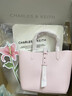 CHARLES&KEITH简约通勤手提水桶包菜篮子包生日新年礼物送女友CK2-10151518 Cotton Candy Pink棉花糖粉 S 实拍图