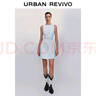 UR2025春季新款女摩登气质褶皱收腰显瘦无袖连衣裙UYY750030 淡蓝 M 实拍图