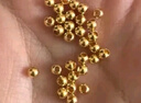 吾皇老金小金珠黄金纯金足金999古法小金珠DIY转运珠配件情侣送女友 约0.03g 实拍图