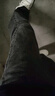 顶峰保罗（Dingfengbaoluo）美式高街牛仔裤男秋季休闲直筒百搭修身微喇长裤DFS09黑灰S 实拍图