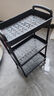 小推车置物架落地卫生间多层厨房移动零食蔬菜卧室床头收纳储物架 【三层】黑色送4轮 【活动中】 实拍图