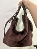 ECODAY秋冬麂皮编织包通勤托特包HOBO包斜挎包送女友生日新年情人节礼物 You look tasty-B040T 檀褐色 大号 实拍图