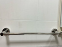 慕尼304不锈钢毛巾架免打孔卫生间毛巾杆双杆浴室加长五金挂件壁挂式 加厚单杆 50cm 实拍图