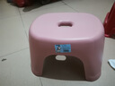 椅子奶油风家用小凳子加厚塑料凳可叠放耐用儿童凳学生寝室矮凳 樱花粉1个 实拍图