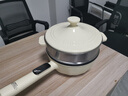 美的（Midea）电炒锅 电蒸锅 电煮锅 家用多功能电火锅 煎炒蒸煮炒菜锅 4L多用途锅一体宿舍锅 HCG2816 配蒸笼 实拍图