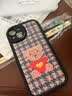 吟悦 适用苹果13/pro/max手机壳 iPhone新款卡通13mini全包镜头防摔网红硅胶皮纹软壳毛衣熊女款 (炫酷黑)红色毛衣熊黑-贈保护膜 苹果13 实拍图