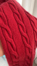 优衣库女装纽花圆领针织开衫/毛衣外套空调衫通勤秋冬新款481477 16 红色 L 实拍图