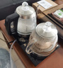 开品 全自动底部上水感应续水电热水壶 家用办公茶具套装烧水消毒茶台 可嵌入式玻璃烧水壶茶桌一体 1L 晶耀黑20X37CM 烧水煮杯 桶水款 实拍图