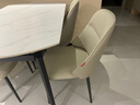 顾家家居（KUKA）现代岩板餐桌椅家用饭桌方变圆可伸缩圆桌DS7186T餐桌+折耳灰椅*4 实拍图