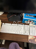 惠普（HP）GK400F机械键盘 办公电竞游戏专用有线 台式机笔记本电脑键盘鼠标套装 【银色冰蓝光】茶轴 USB 实拍图