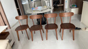 源氏木语实木餐椅北欧风橡木靠背椅家用多材质休闲椅现代简约餐厅吃饭椅子 橡木胡桃色0.47m椅*4(一包四把) 实拍图