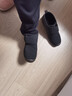 Pansy盼喜短靴女秋冬毛呢加绒保暖舒适平底鞋防滑轻便靴4179 黑色 39  实拍图