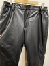 啄木鸟冬季中老年皮裤男士皮毛一体加绒加厚防水防油摩托车机车护膝皮裤 黑色 XL （115-130斤） 实拍图