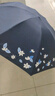 天堂伞内层银胶防晒太阳伞遮阳伞三折折叠晴雨两用伞336T银丝印 藏青（银胶款336银丝印） 8骨 实拍图