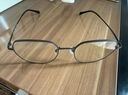 依视路（ESSILOR） 钻晶系列高清耐磨防蓝光近视超薄镜片专业配度数眼镜架男女镜框 金属-全框-2062GY-透明灰 镜框+依视路膜御防蓝光1.67现片 实拍图