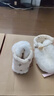 兔兔大文新生婴儿棉鞋子0-1岁秋冬季软底毛毛鞋6-12个月宝宝保暖脚套步前 双面可穿（米白色） 1双 均码 建议0-12个月（内长12CM） 实拍图