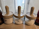 小熊（Bear）调料罐3件套 调味盒调料瓶套装厨房盐罐勺盖一体调味盒玻璃收纳盒 实拍图