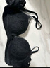 曼妮芬朱珠同款舒适无钢圈文胸女蕾丝内衣本命年红内衣 020 黑色（花月美人） 75B 实拍图