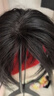 瑞贝卡（Rebecca）假发女长直发无痕假发片100%真人发丝遮白发增加发量头顶补发片 中分刘海 自然黑 20cm 全手织工艺 实拍图