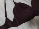 ubras【断码特惠】钻石纱夹心软支撑背勾隐形无钢圈文胸罩小胸聚拢内衣 热可可色 L+ 80C-80D 实拍图