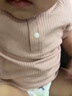 童泰婴儿套装春秋纯棉宝宝衣服男童女童家居服内衣儿童上衣裤子 粉色 【前开高腰款-棉&氨纶】 90 cm 实拍图